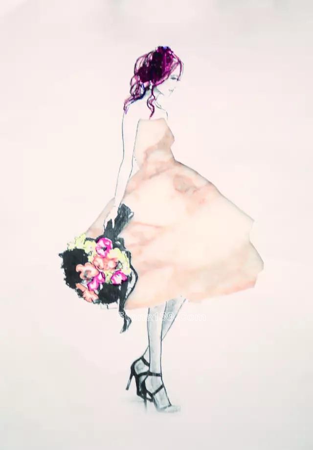 大理石紋理的裙子