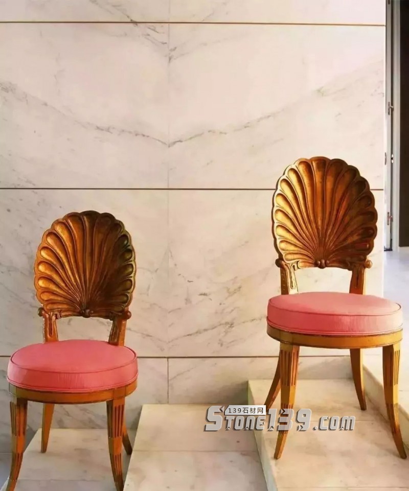 大理石+黃銅的墻面裝飾應用案例