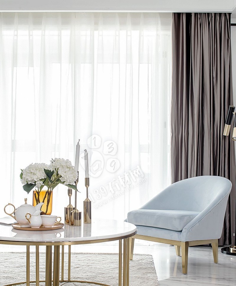 黃銅與大理石的組合 打造家居時尚