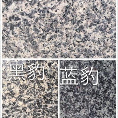 四川豹皮花花崗巖的紅豹、黑豹、藍豹三種對比